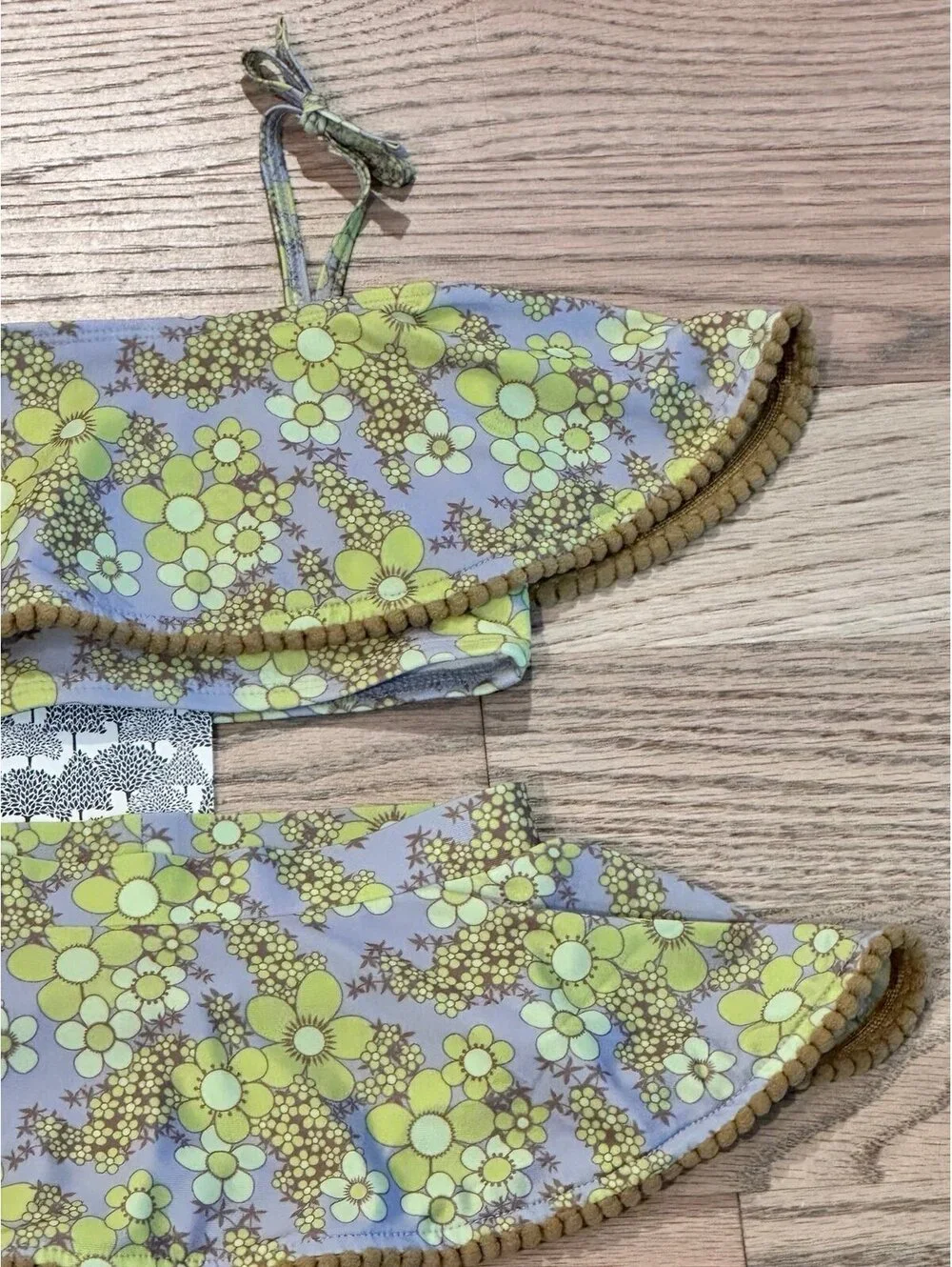 NWT Kate Quinn Ruffle Pom Swim - Bright Granny Floral - Sz 2T